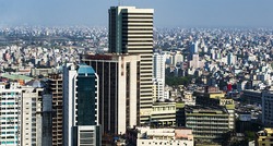This picture captures an overview of the city of Dhaka located in Bangladesh